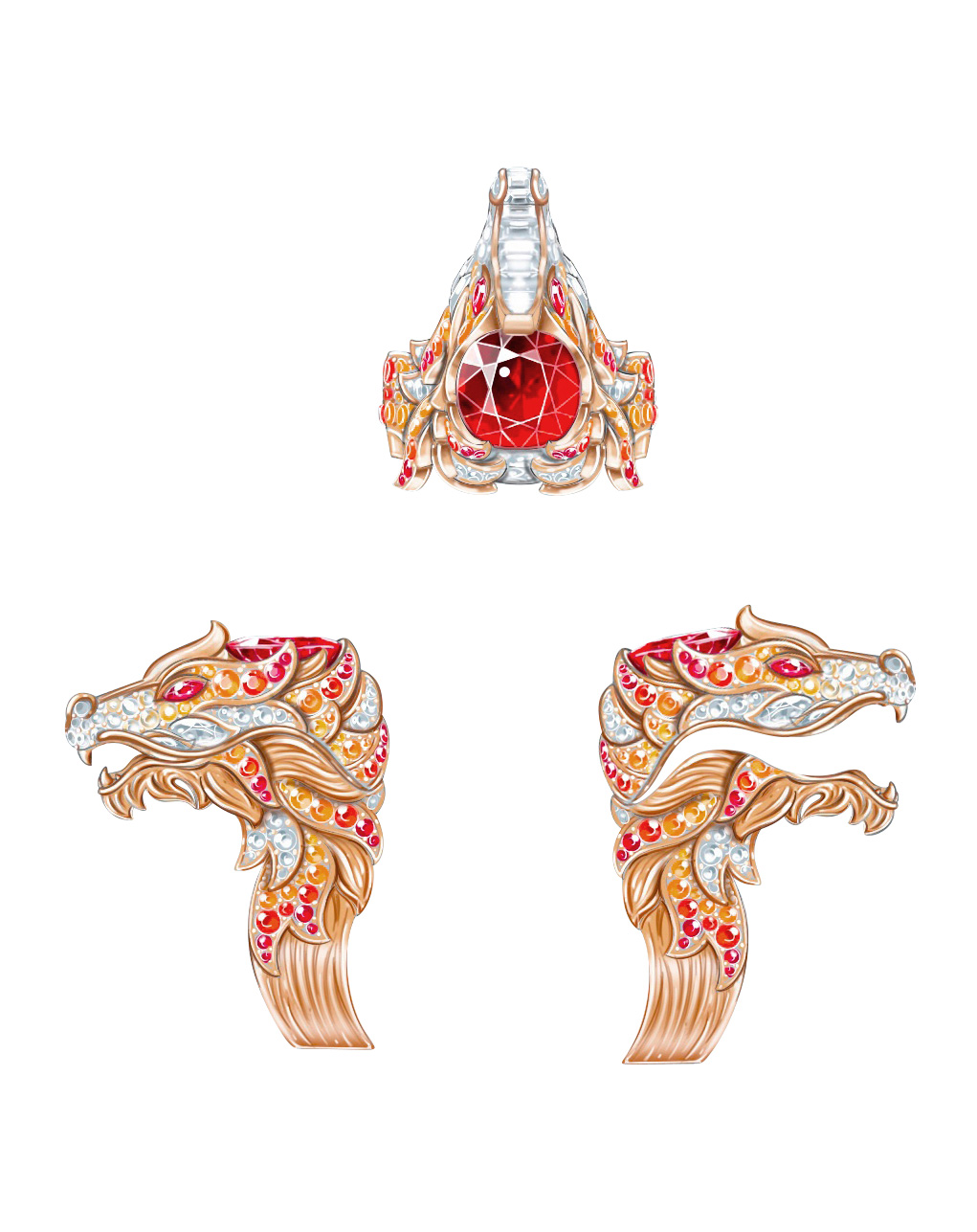 Dragon High Jewellery Ring (G34Q3500)