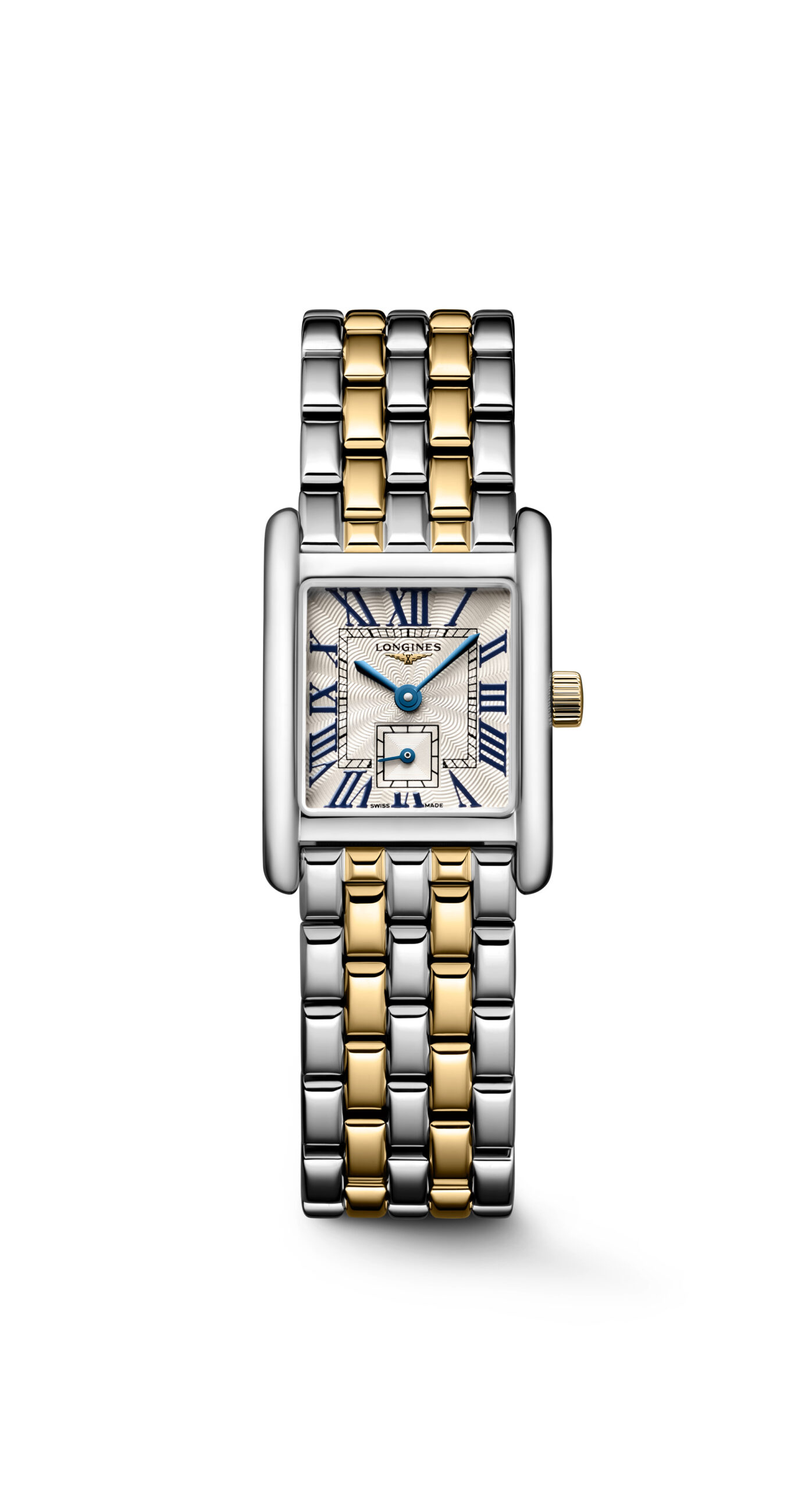 TTPM97_A two-tone bracelet adorns the new Mini DolceVita iterations