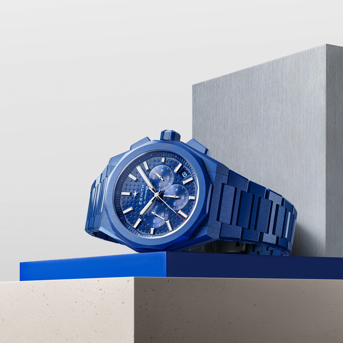 TTPM97_DEFY Skyline Chronograph 160th Anniversary Edition in blue ceramic