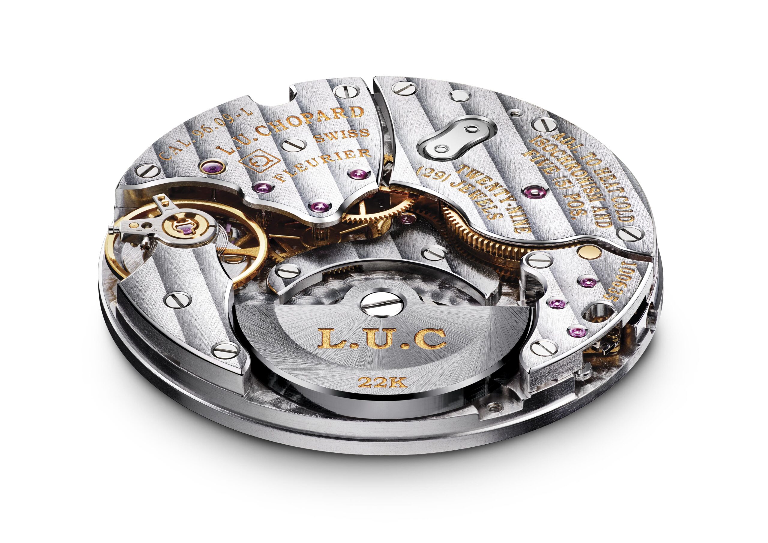 Copy of The mechanical self-winding L.U.C 96.09-L movement powers the commemorative timepiece