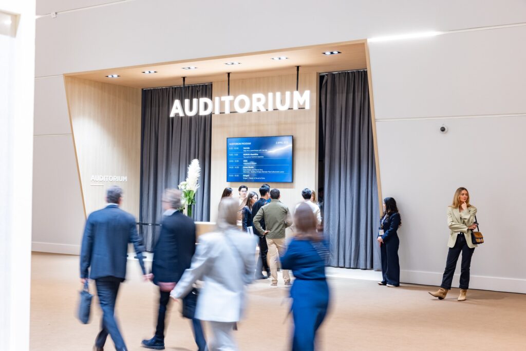 Visitors are able to visit the keynote speakers and panels held during the fair