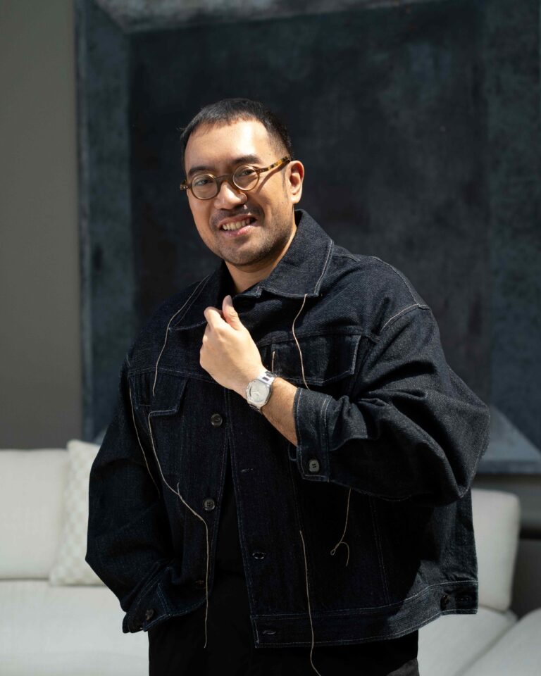 Primo Rizky, a creativepreneur, brand strategist, and trend researcher, dons the BR-05 36 mm with grey dial.